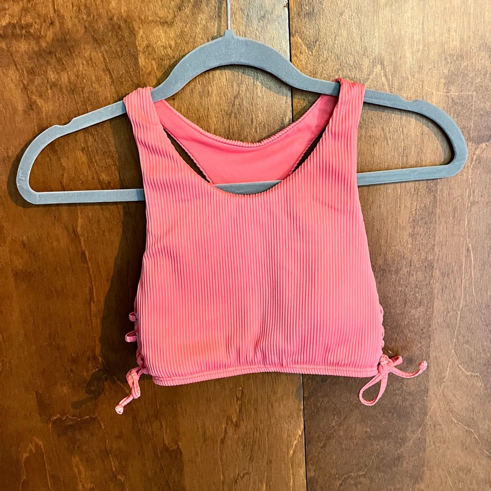 coral bikini top
